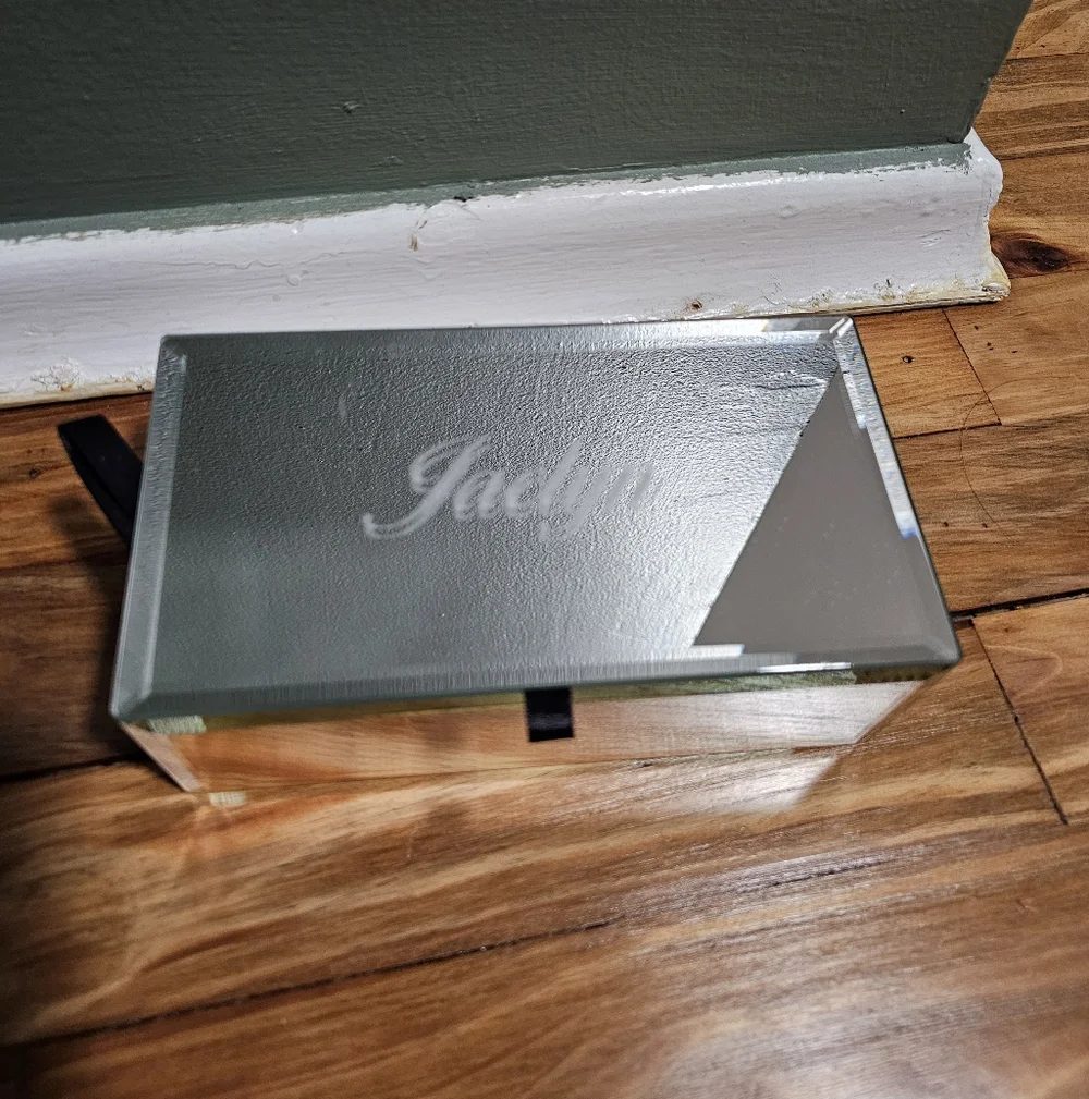 Silver Mirrored Jewelry Box Jaclyn